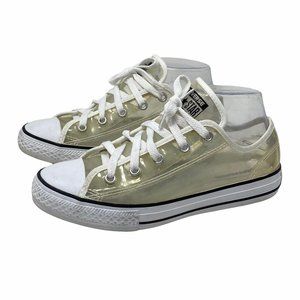 Converse Chuck Taylor All Star Junior Youth Size 3 Clear White Low Top Retro